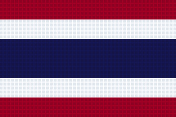Thailand flag vector, square pattern, background illustration.