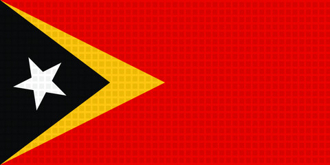 East Timor Flag Vector, square pattern, surface and texture, Illustration Background.