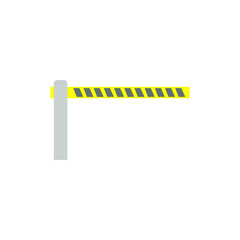 barrier for cars white background, icon vector