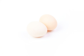 A pile of fresh raw eggs