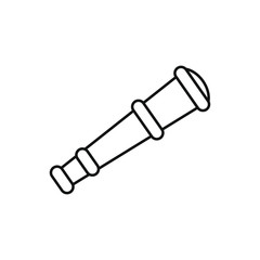 pirate spyglass white background, icon vector