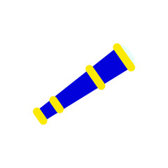 pirate spyglass white background, icon vector