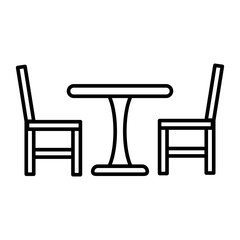 Dinner table icon vector sign and symbols