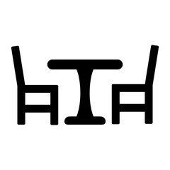 Dinner table icon vector sign and symbols