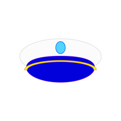 sailor cap vector icon on white background