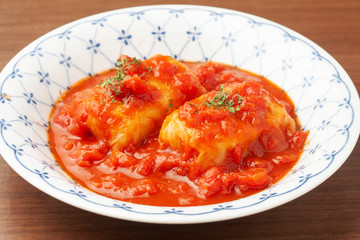 トマトソースのロールキャベツ