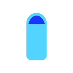 sleeping bag vector icon on white background