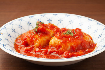トマトソースのロールキャベツ