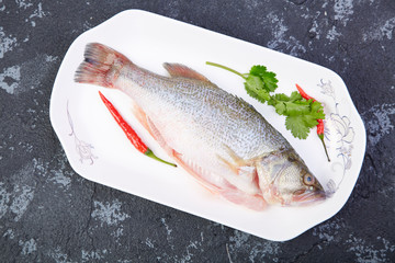Delicious steamed bass