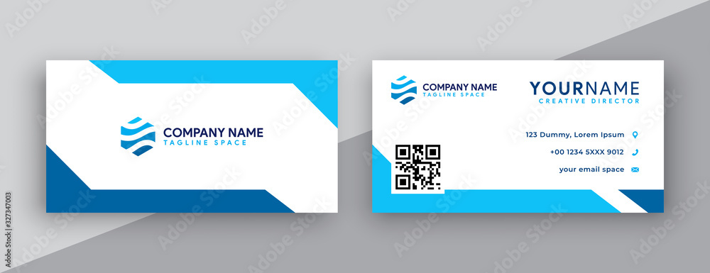 Wall mural abstract blue business card design