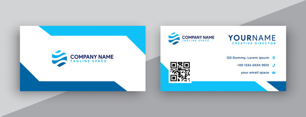 abstract blue business card design
