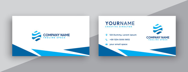 abstract blue business card design