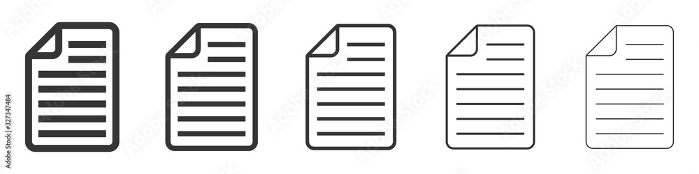 Canvas Prints paper documents icons. linear file icons.