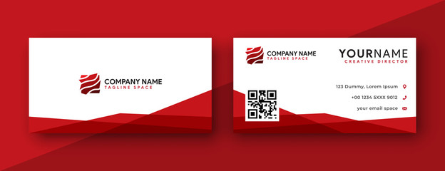 Naklejka na ściany i meble abstract red business card template designs