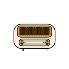 old radio vector icon on white background