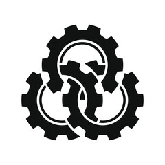 Gears on a white background in vector EPS8