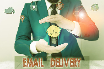 Handwriting text writing Email Delivery. Conceptual photo a type delivery in which tickets are delivered electronically
