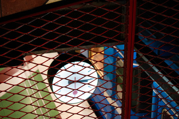 An underground train station clock