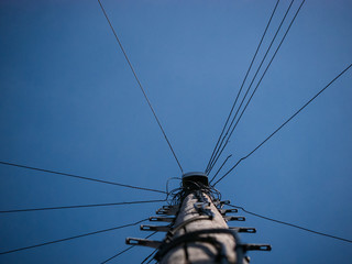old electric pole