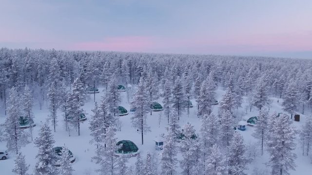 Glass Igoo | Aerial | Original | Kakslauttanen | Saariselkä | Sodankylä | Ivalo | Lapland | Finland