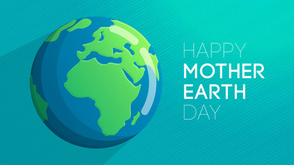 Minimalist earth day background with soft blue color