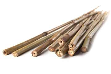 Bamboo sticks isolated on white