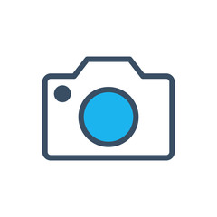 Camera icon filled outline style