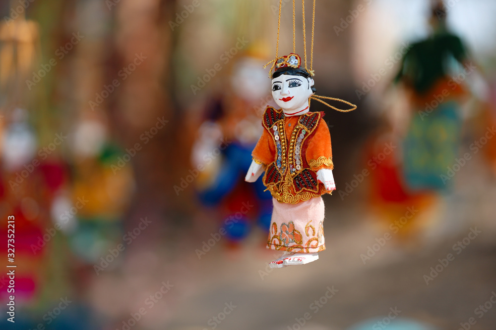 Wall mural MANDALAY/MYANMAR(BURMA) - 01st Mar, 2020 : Traditional Burmese Toys Collection.