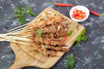 Delicious lamb kebab