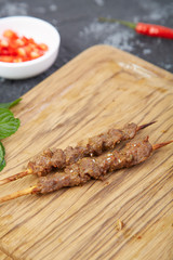 Delicious lamb kebab
