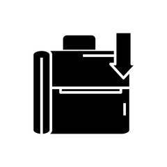 Hidden files black icon, concept illustration, vector flat symbol, glyph sign.