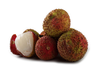 Lychee isolated on white