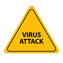 Obraz premium virus attack sign on white background