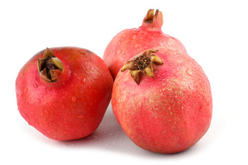 Pomegranate isolated on white