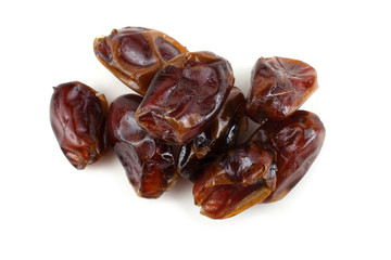 Date fruits isolated on white