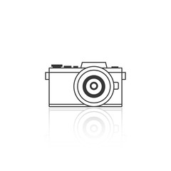 thin line icons for camera and shadow,vector illustrations