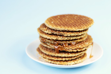 Dutch waffle called stroopwafel.