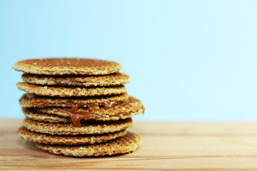 Dutch waffle called stroopwafel.