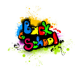 Back to school text. Vector illustration