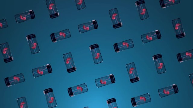 test tube baby. abstraction on the topic of in vitro fertilization. army of clones