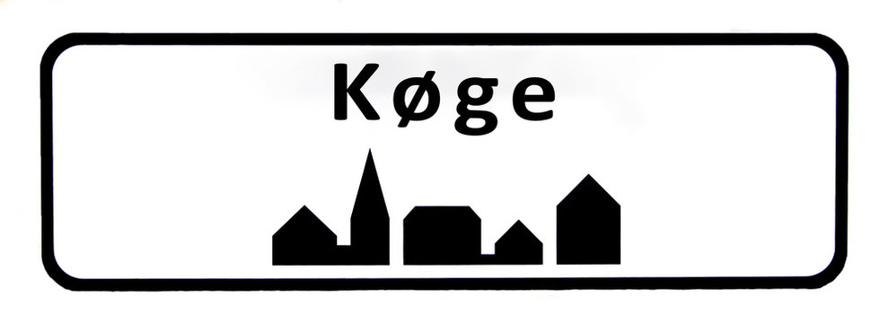 City sign of Køge