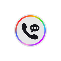 Naklejka premium Phone Call - Modern App Button