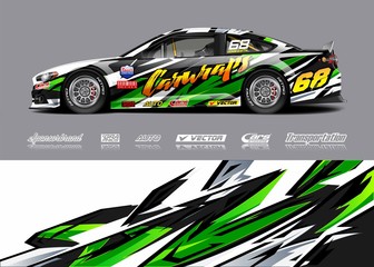 Fototapeta premium Sport car racing wrap design. vector design.