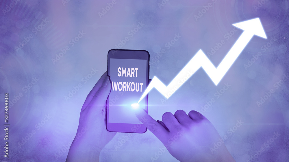 Poster conceptual hand writing showing smart workout. concept meaning set a goal that maps out exactly what
