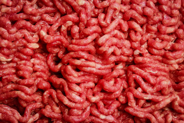 Fresh raw minced meat background.