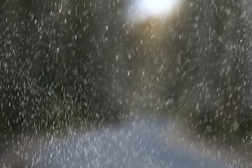 abstract spring rain drops background blurred
