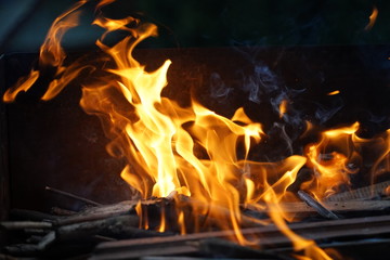 Wild Fire at a barbecue on great night