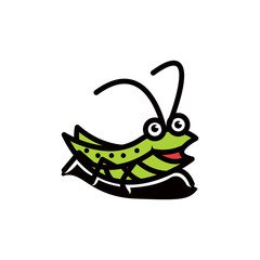 grasshopper cartoon vector