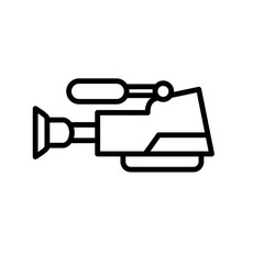 video camera icon line style