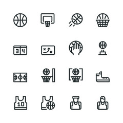 Basketball Icons set vector illustration